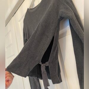 Garage gray sweater with side slits size small